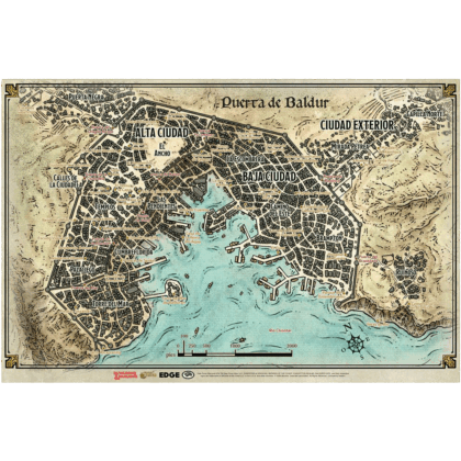 Elemento complementario para juego de rol "Dungeons and Dragons: Mapa de Puerta de Baldur"
