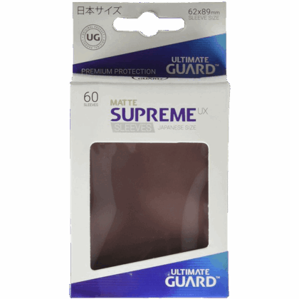 Sleeves Ultimate Guard - MATTE Supreme UX - Brown - Japanese Size - Pack 60
