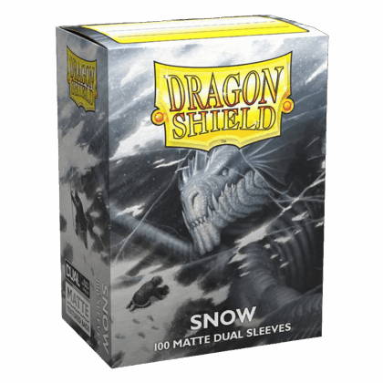 Sleeves Dragon Shield - SNOW - MATTE DUAL - 63 x 88 mm - Pack 100