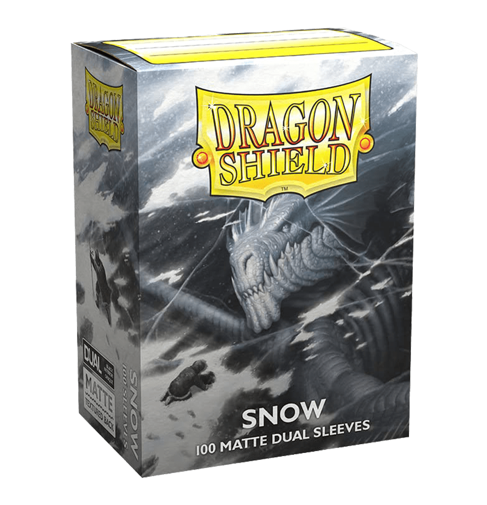 Sleeves Dragon Shield - SNOW - MATTE DUAL - 63 x 88 mm - Pack 100
