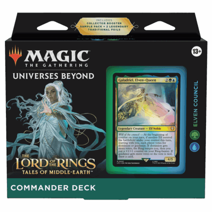 Mazo de cartas para commander "MTG Magic: Universes Beyond: The Lord of the Rings: Tales of Middle-Earth – Commander Deck: Elven Council"