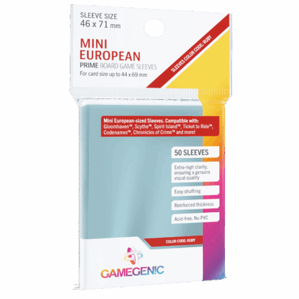 Funda para cartas "Sleeves Gamegenic - Mini European - Pack 50"