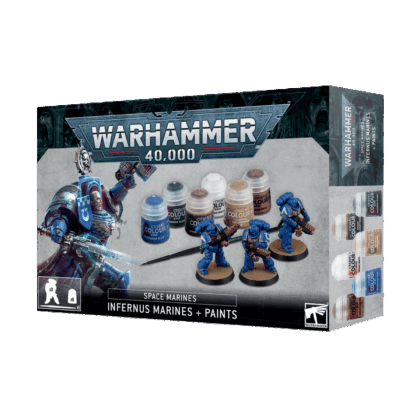 Pack de miniaturas y pinturas "Warhammer 40000: Space Marines: Infernus Marines + Paints (Eng/spa/port/lat)"