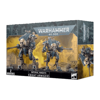 Pack de miniaturas "Warhammer 40000: Imperial Knights: Knight Armigers"