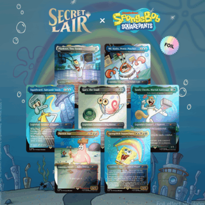 Pack de cartas especiales "MTG Magic: Secret Lair Drop Series - Secret Lair x SpongeBob SquarePants: Legends of Bikini Bottom - Rainbow Foil Edition"