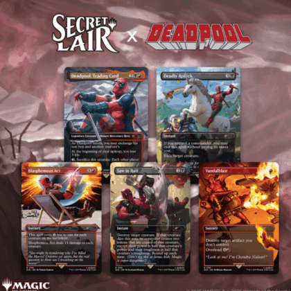 Pack de cartas especiales "Magic TG: Secret Lair x Marvel's Deadpool"