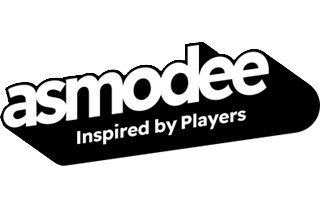 Logo de la Editorial Asmodee, diseño 2025