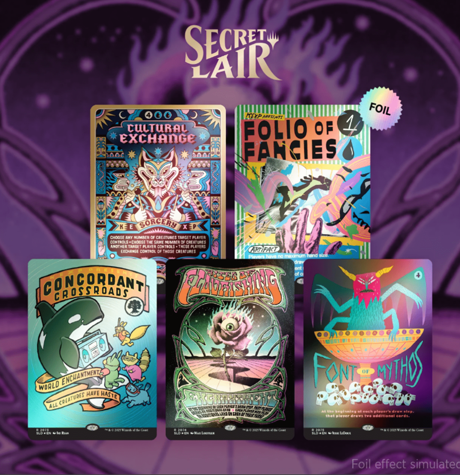 Pack de cartas especiales "MTG Magic: Secret Lair Drop Series - Secret Lair x KEXP: You Are Not Alone - Rainbow Foil Edition"