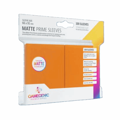 Funda para cartas "Sleeves Gamegenic Matte Prime Standard Size - Orange - Pack 100"
