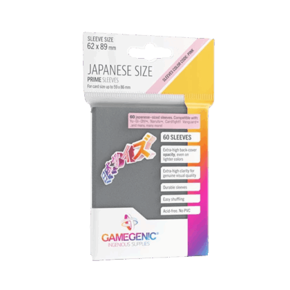 Funda para cartas "Sleeves Gamegenic - Japanese Size - Dark Gray - Pack 60"