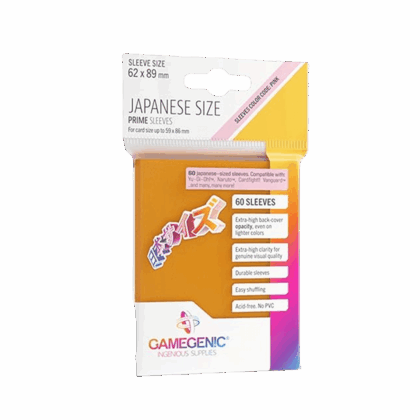 Funda para cartas "Sleeves Gamegenic - Japanese Size - Orange - Pack 60"