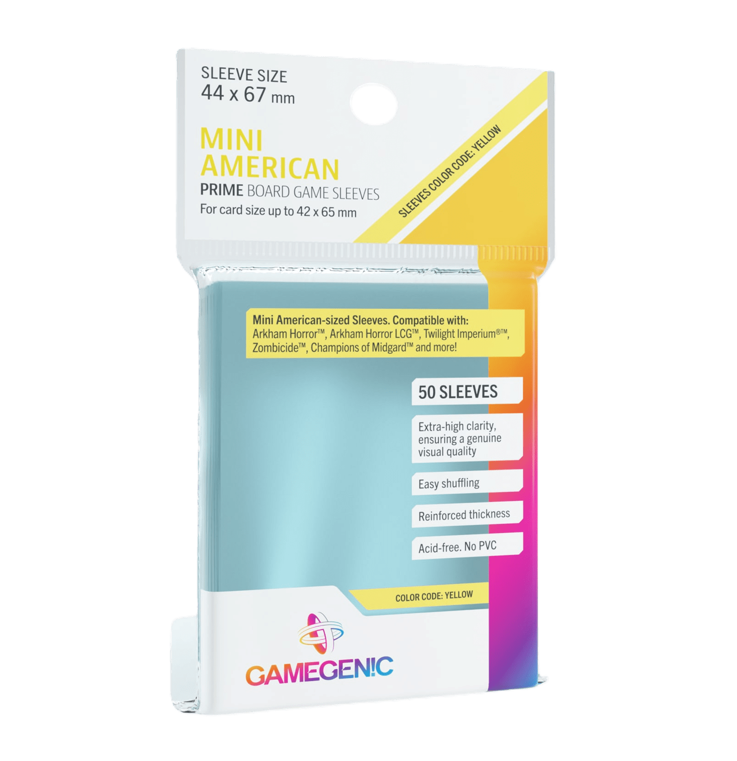 Funda para cartas "Sleeves Gamegenic - Mini American - Pack 50"