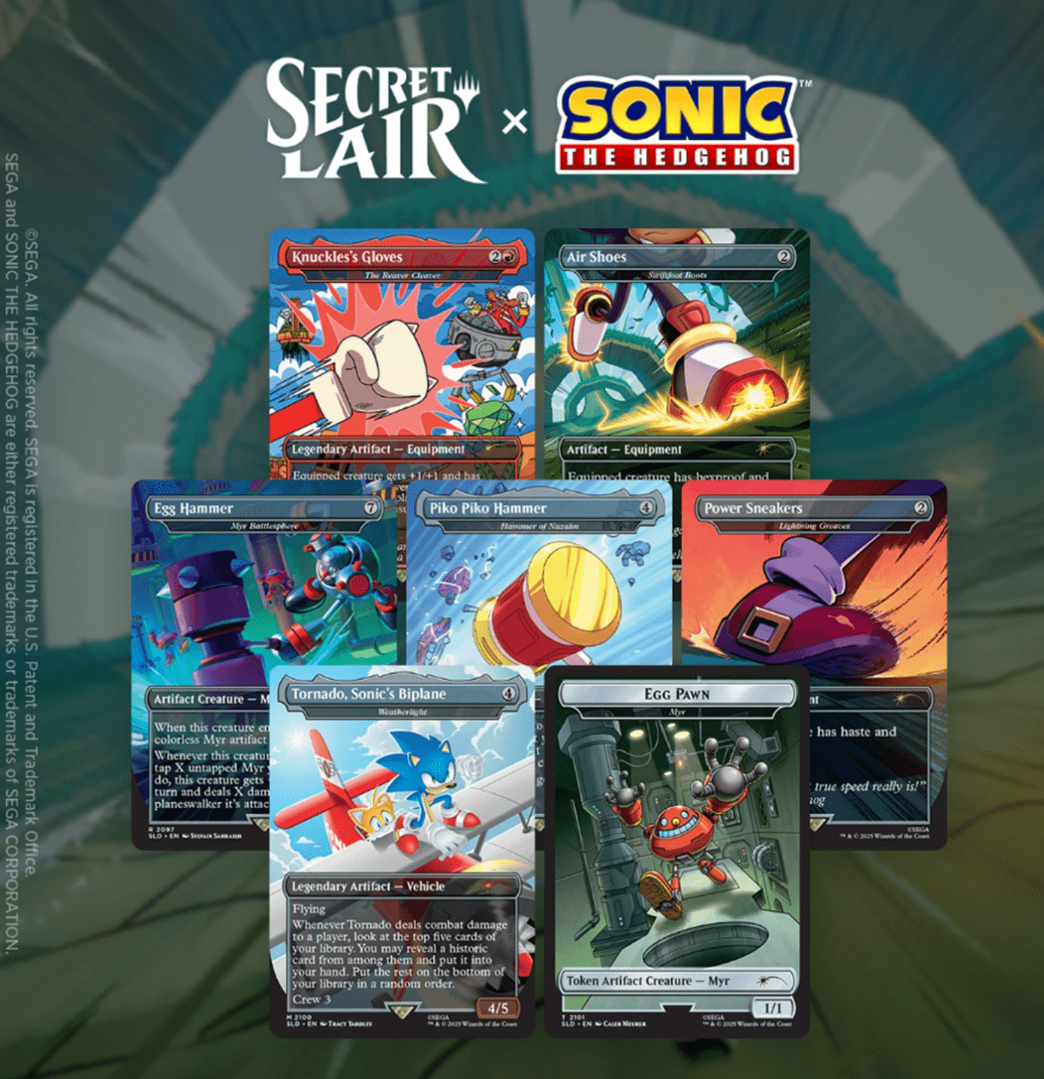 Pack de cartas especiales "MTG Magic: Secret Lair Drop Series - Secret Lair x Sonic: Turbo Gear"