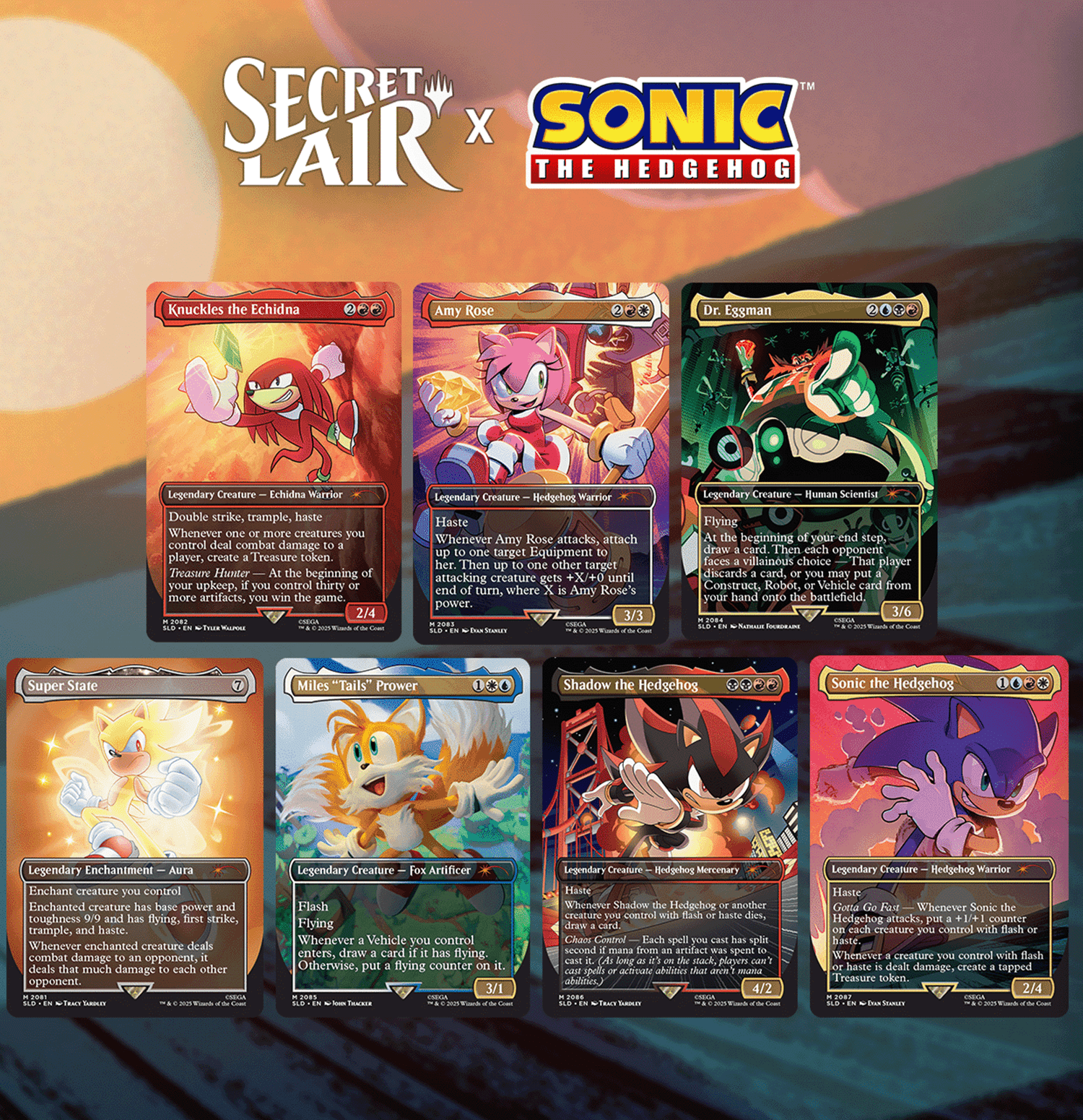 Pack especial de cartas "MTG Magic: Secret Lair Drop Series - Secret Lair x Sonic: Friends & Foes"