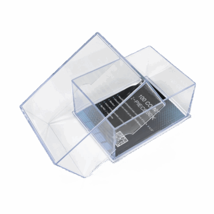 Caja plástica para 100 cartas "Caja Plástica Transparente 100+"