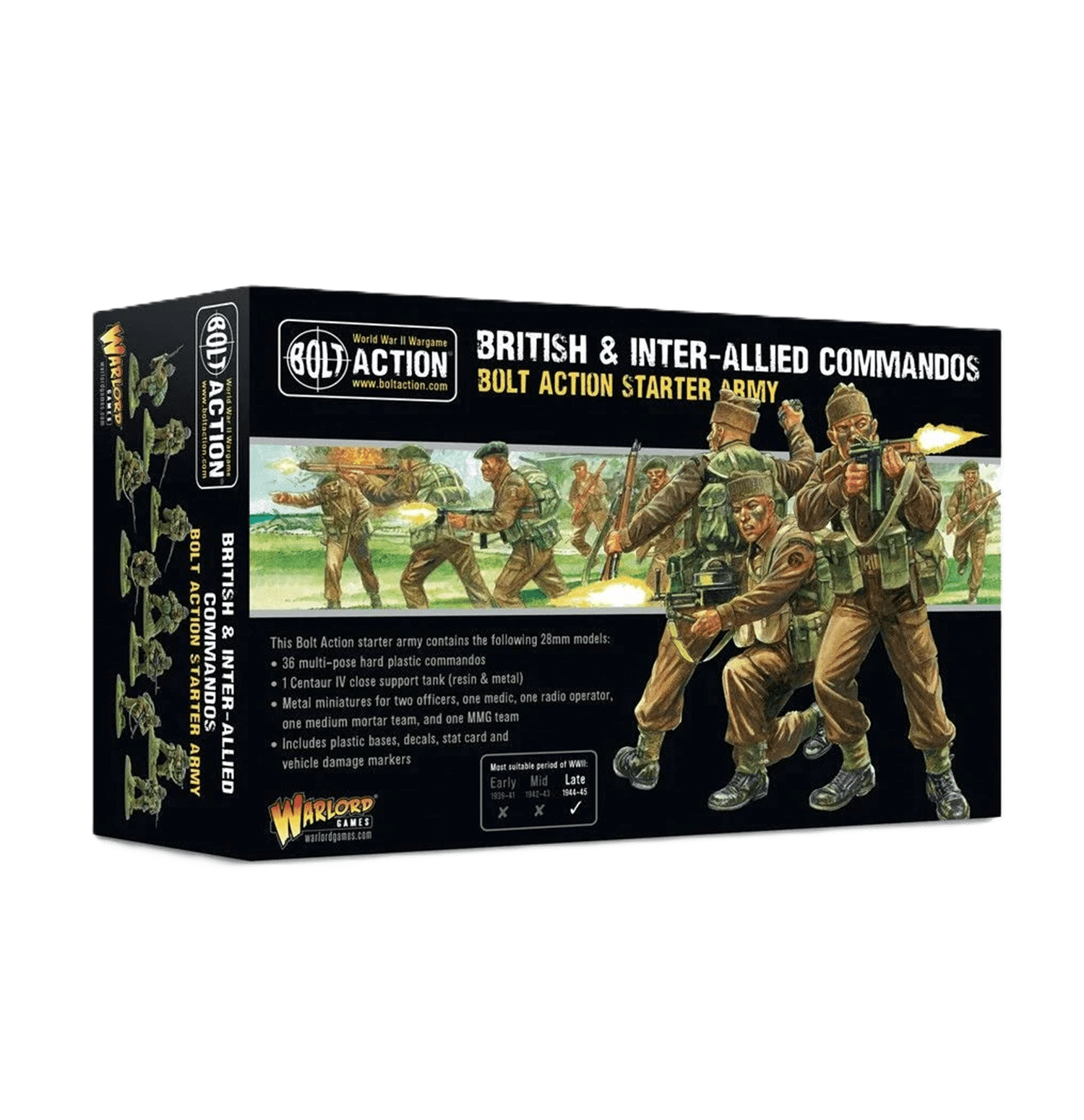 Pack de miniaturas "Bolt Action: British & Inter-Allied Commandos Starter Army"