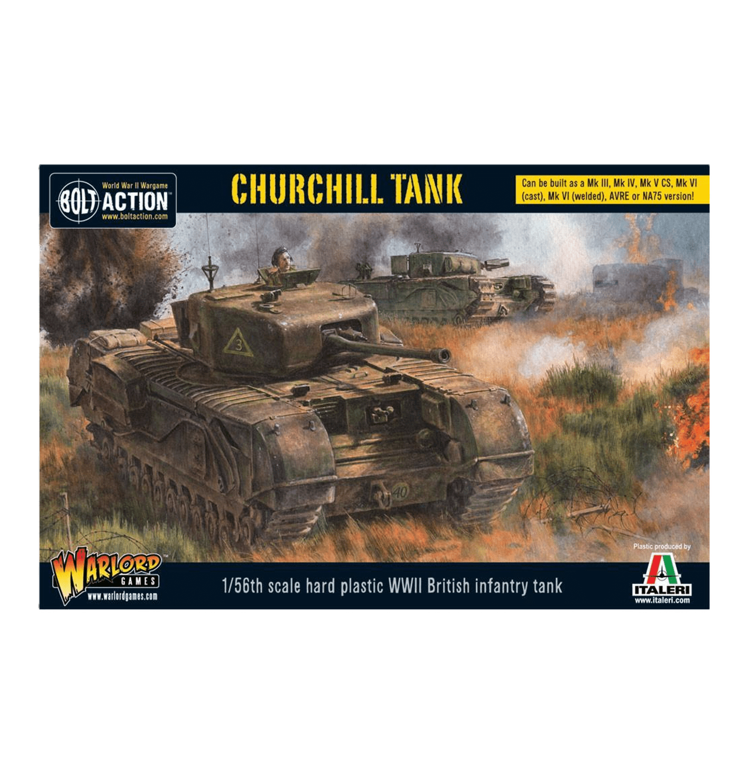Pack de miniaturas "Bolt Action: Churchill Tank (Plastic)"