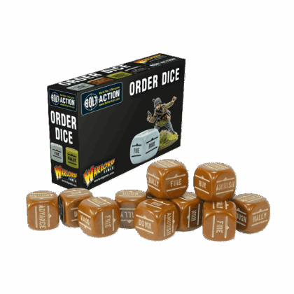 Pack de dados "Bolt Action: Orders Dice pack - Brown"