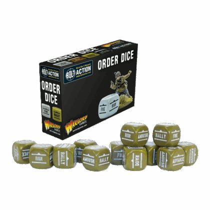 Pack de dados "Bolt Action: Orders Dice pack - Olive Drab"