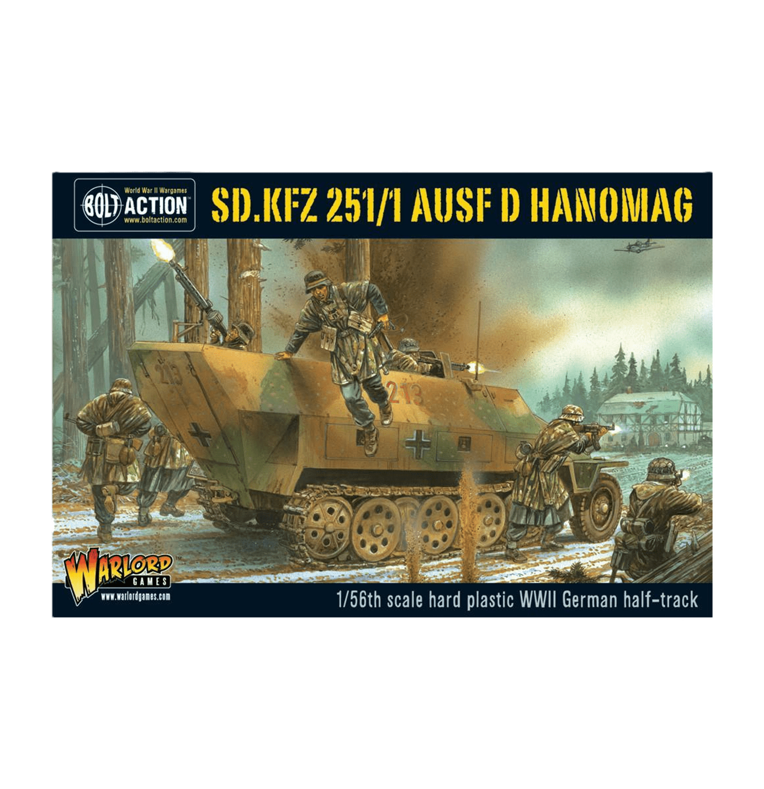 Pack de miniaturas "Bolt Action: Sd.Kfz 251/1 ausf D halftrack Plastic Box Set"