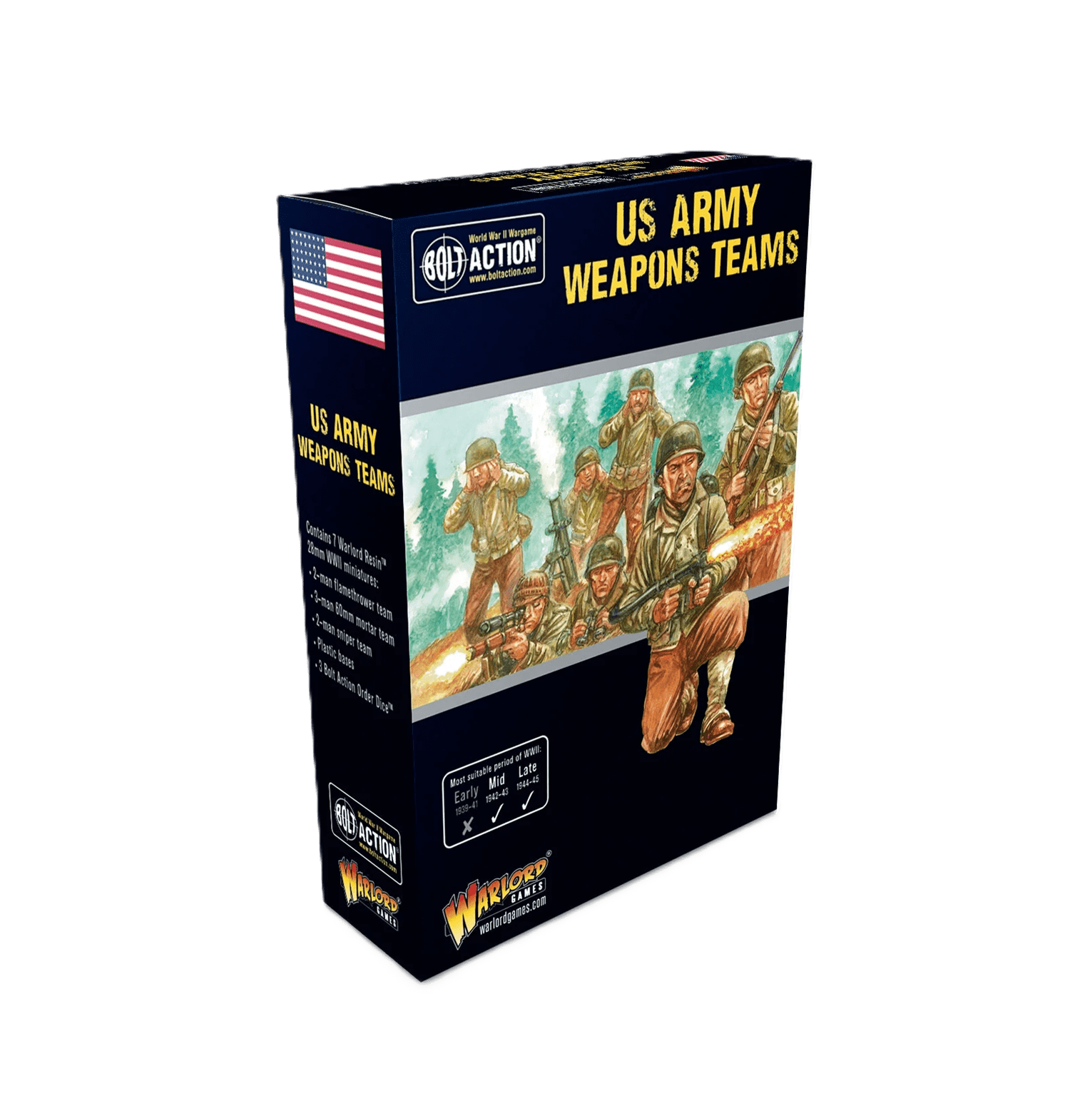 Pack de miniaturas "Bolt Action: US Army Weapons Teams"