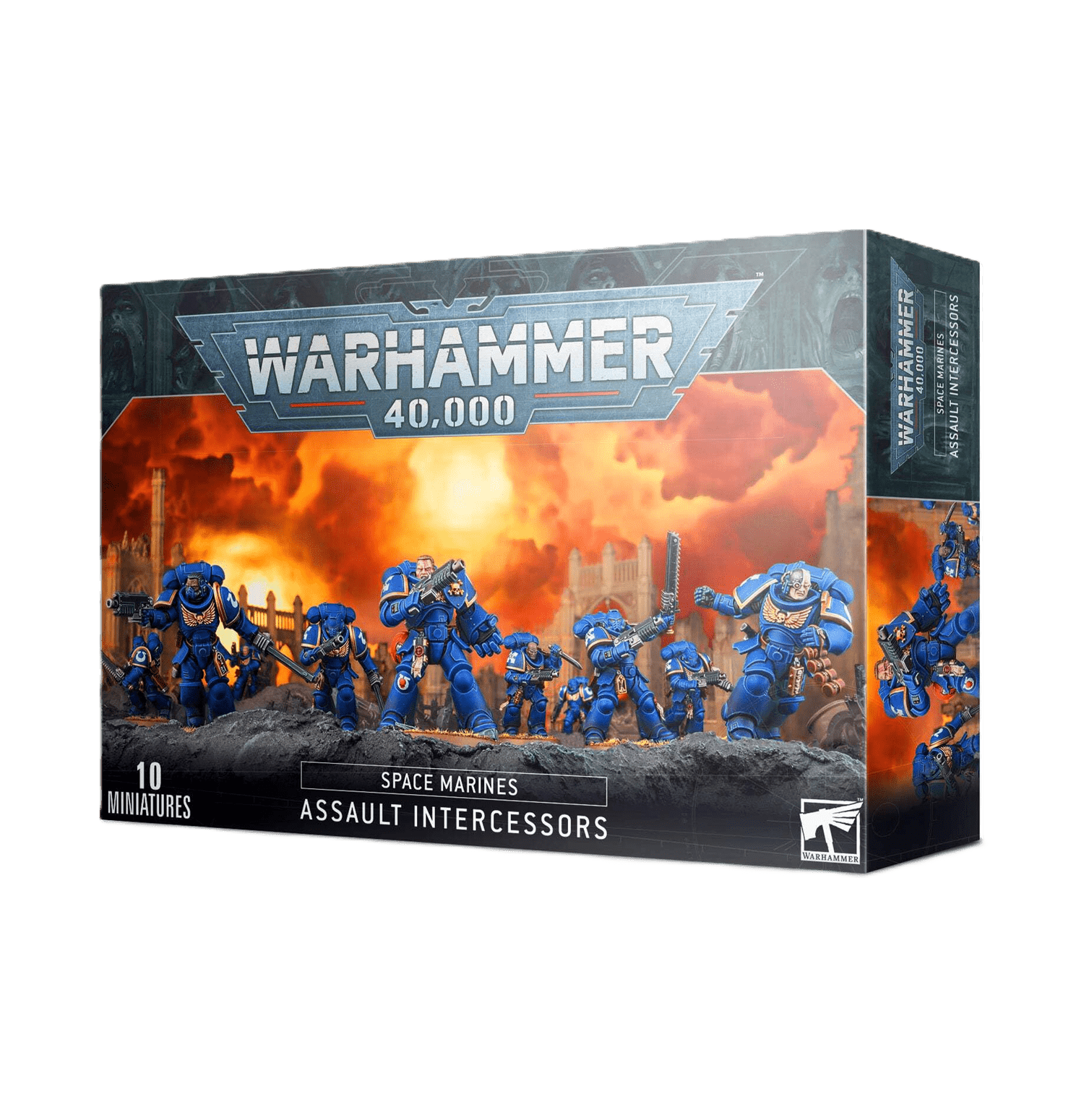 Pack de miniaturas "Warhammer 40000: Space Marines: Assault Intercessor Squad"