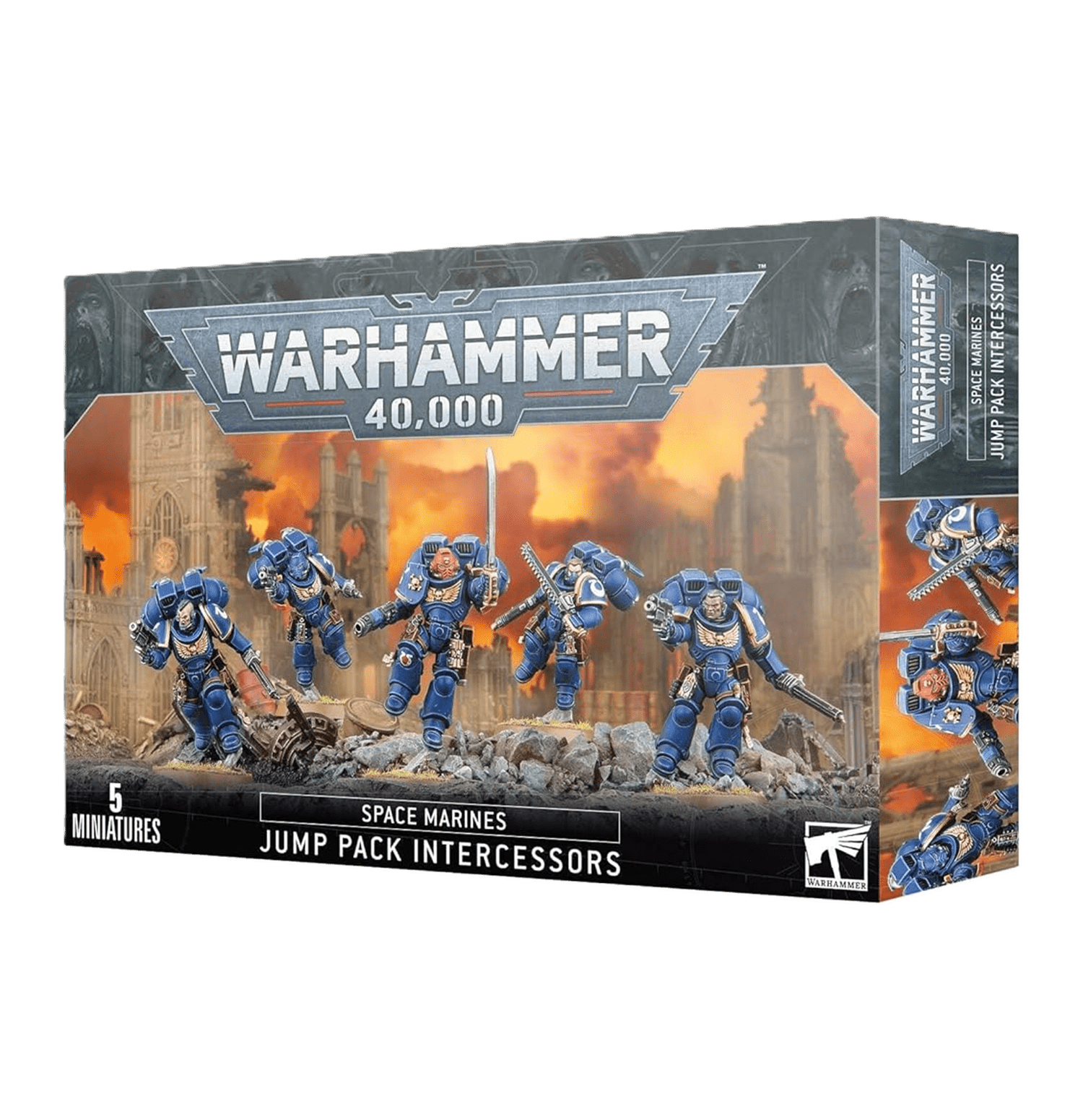 Pack de miniaturas "Warhammer 40000: Space Marines: Jump Pack Intercessors"