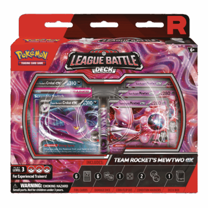 Mazo de cartas "Pokémon TCG: Team Rocket’s Mewtwo ex League Battle Deck"