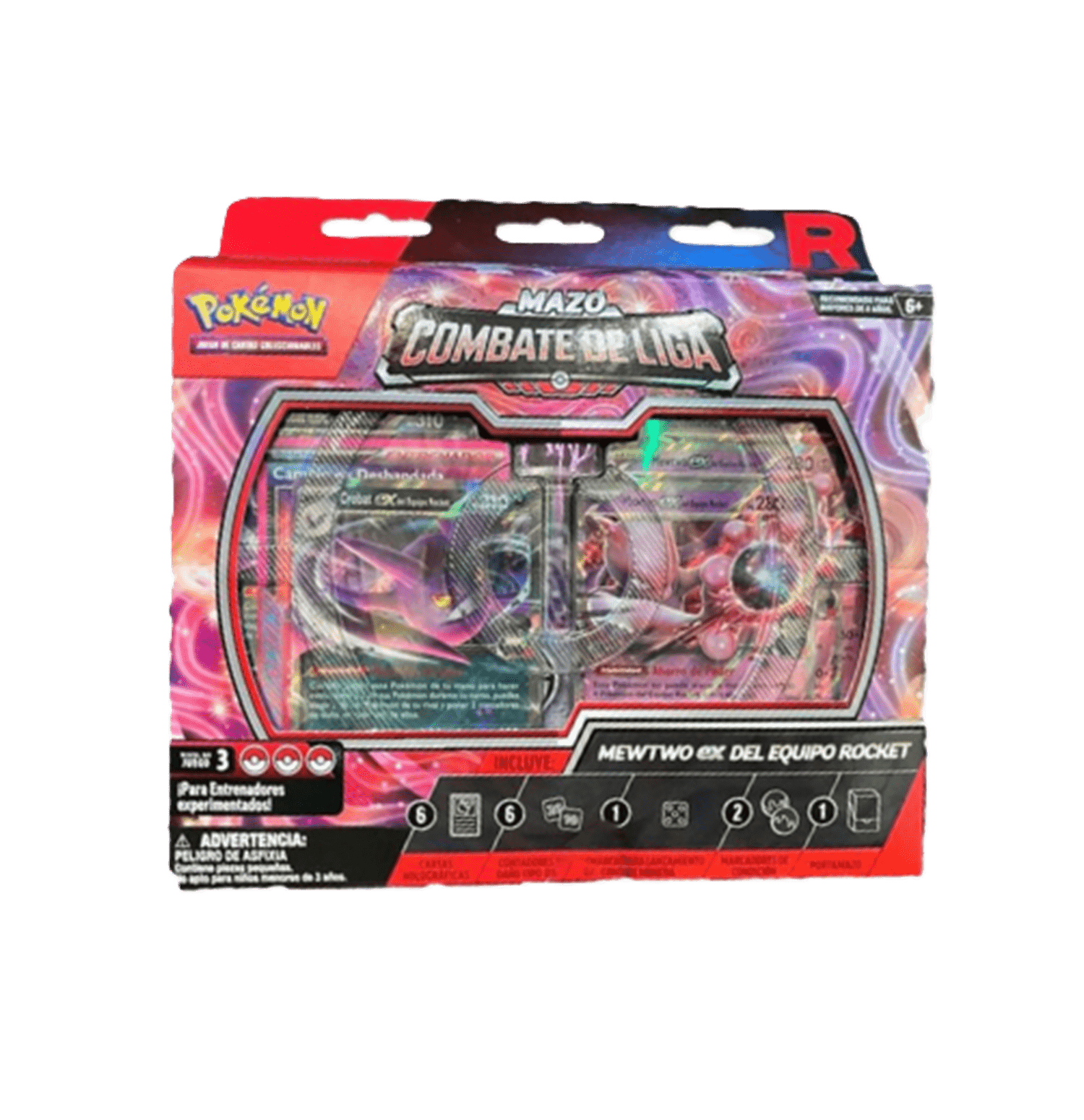 Mazo de cartas "Pokémon TCG: Mazo Combate de Liga - Mewtwo ex del Equipo Rocket"