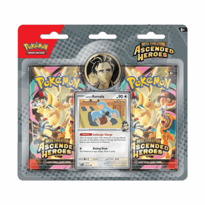 Pack especial con accesorio "Pokémon TCG: Mega Evolution: Ascended Heroes - Blister Collection: Larry"