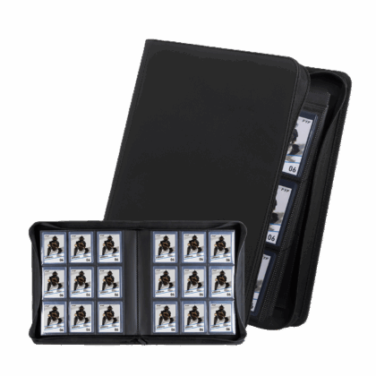 Carpeta para cartas "Binder Square Leather Zip Toploader - Black"