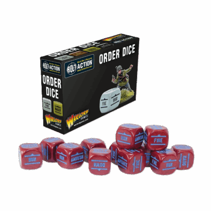 Pack de dados "Bolt Action: Orders Dice pack - Maroon"