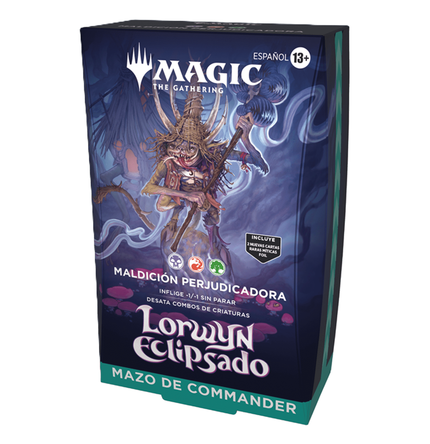 Mazo de cartas para commander "MTG Magic: Lorwyn Eclipsado - Mazo de Commander: Maldición Prejudicadora"