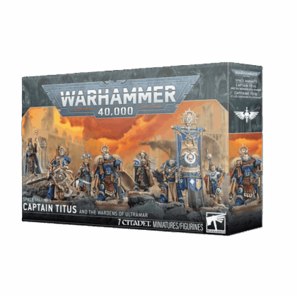 Pack de miniaturas "Warhammer 40000: Space Marines: Captain Titus and The Wardens of Ultramar"