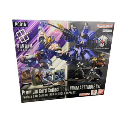 Pack de miniatura y cartas "Gundam Card Game: [PC01A] Premium Collection Gundam Assemble Set - Iron Blooded Orphans"