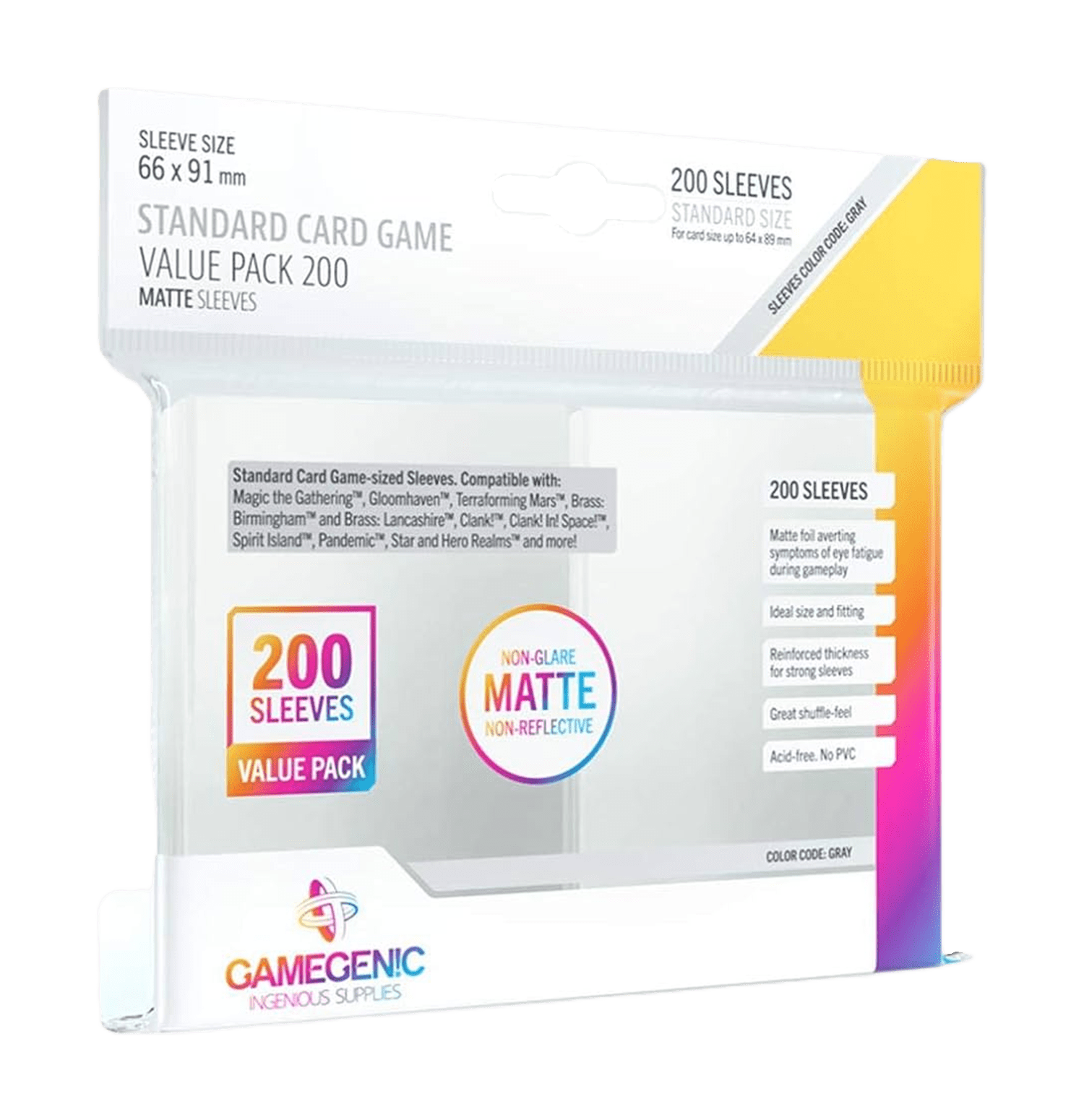 Fundas para cartas "GG BGG Sleeves Value Pack Standard Sleeves - Clear (200) 66 x 91"