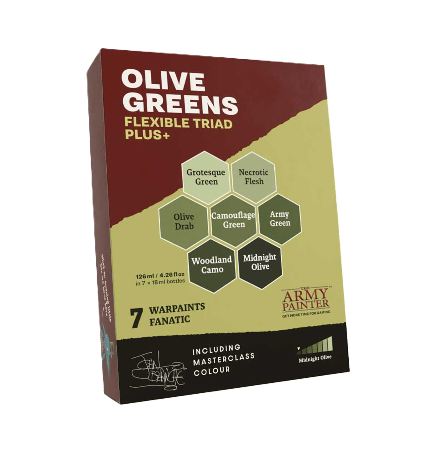 Set de pinturas "The Army Painter: Warpaints Fanatic - Flexible Triad PLUS+: Olive Greens"